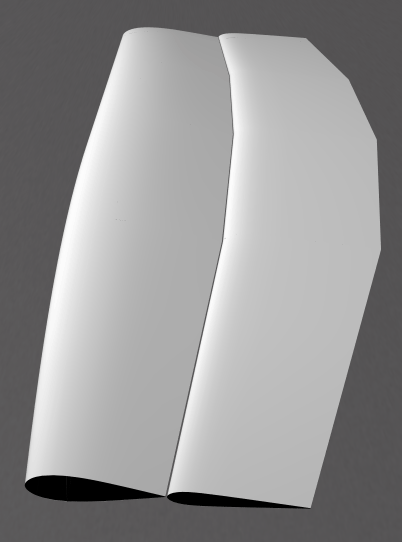 plus and minus twenty degrees with extra twist rotation of bottom flap (X1.4 = +-28 degrees)